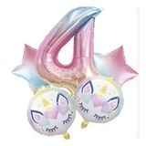 4 Yaş Unicorn Folyo Balon Set