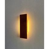 4 Yöne Led Işık Veren Dikey Ahşap Modern Duvar Apliği (Alindi053)