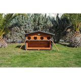 4 Yuvalı Kedi Evi Mamalıklı Ahşap Pati Emlak