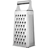 4 Yüzeyli Mutfak Rendesi, Metal Saplı, Gümüş