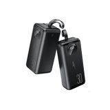 40.000 mAh Dijital Göstergeli USB3.0 Taşınabilir 3 Çıkışlı PD Hızlı Şarj Powerbank Siyah