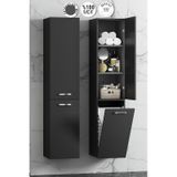 40 167 Cm Antrasit Gri Mat Mdf Asma Sepetli Banyo Boy Dolabı Antrasit - Gri