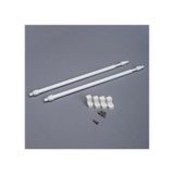 40 - 60 Cm Ayarlanabilir Briz Çubuğu 2 Adet Alüminyum Perde Borusu 4 Adet Başlık 40-60 Cm Beyaz