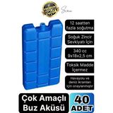 40 Adet Buz Aküsü 12 Saat Termal Soğutma Kamp Piknik Seyahat Yiyecek Içecek Çanta Soğuk Kutusu