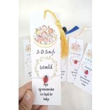 40 Adet Püsküllü Kitap Ayracı ve Uğur Böcekli Bileklik - (Isim Kısmı Boş Gönderilir.)