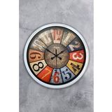 40 Cm Beyaz Metal Retro Duvar Saati