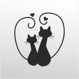 40 cm Kediler Folyo Sticker