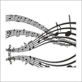 40 cm Müzik Notası Folyo Sticker