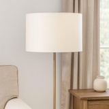 40 cm Silindir Lambader Başlığı, Abajur Başlığı, Sarkıt Avize Başlığı Krem 40cmx25cm