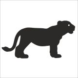 40 cm Yavru Kaplan Folyo Sticker