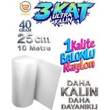 40 Gram 25 cm x 10 Metre Yüksek Kalite Kalın Balonlu Naylon Patpat