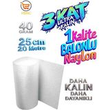 40 Gram 25 cm x 20 Metre Yüksek Kalite Kalın Balonlu Naylon Patpat
