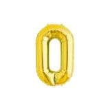 40 İnç Büyük Boy Altın Sarısı Folyo Balon, Metalik, Hava veya Helyum ile Şişirilebilir, Doğum Günü Parti Süslemesi için, Rakam 0