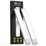 40 LED Şarj Edilebilir Hareket Sensörlü Dolap Altı Aydınlatma, 2’li Paket, Manyetik Montajlı, Kısılabilir Kablosuz LED Işık – Mutfak, Dolap, Merdiven ve Tezgah Altı İçin
