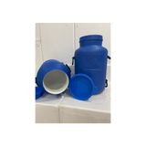 40 Litre Varil Bidon Süt Güğümü Tarım Bakanlığı Onaylı Içi Beyaz Kaplamalı Silikonlu Geçmeli Kapak - Mavi