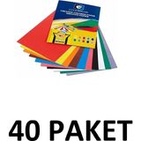 40 Paket Elişi Kağıdı A4 10 Renk Karışık 10 Lu Poşet