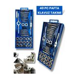 40 Parça Klavuz Pafta Seti Metrik Set M3-M12 Arası 40Lı Takım