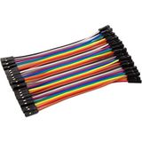40 Pin Ayrılabilen Dişi - Dişi Jumper Kablo - 10 cm