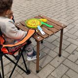 40 x 40 x 40 Katlanır Rulo Kamp ve Piknik Masası Kahverengi - Çok Renkli - Standart