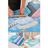 40 x45 cm Silikon Hamur Açma Matı Ölçekli Hamur Açma Matı Baklava Börek Ekmek Mantı Erişte Hamuru