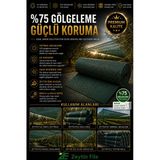 400 Cm X 20 M %75 Gölgelik File Montaja Hazır Çit Filesi Tente Tül Yeşil