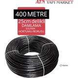 400 Metre 16MM 25CM Aralıklı Delikli Damlama Sulama Hortumu / Borusu