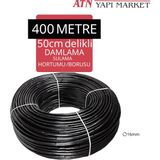 400 Metre 16MM 50CM Aralıklı Delikli Damlama Sulama Hortumu / Borusu