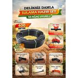 400 Metre 16MM Deliksiz Damla Sulama Hazır Set – 50 Damlatıcılı