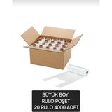 4000 Adet Büyük Boy Rulo Poşet Manav Poşeti 200 Adet x 20 Rulo Hışır Poşet Fırıncı Poşeti - HBCV00007XOG2Z