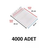 4000 Adet Şeffaf Yapışkanlı Poşet - Opp Kendinden Yapışkanlı Parlak Poşet 20X30 Cm