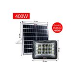 400W Güneş Enerjili Solar LED Projektör Harici Solar Panelli, 5 Metre Kablolu 502-400