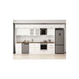 400X240 Cm Klasik Mebran Mutfak Dolabı Beyaz Beyaz Mb-E90S50S60-3 Mebran | Beyaz - Suntalam