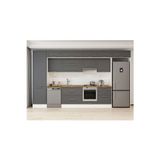 400X240 Cm Klasik Mebran Mutfak Dolabı Beyaz Beyaz Mbb-E80B60S60-1 Mebran | Antrasit - Mdf