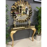 40*100 cm Gold Aynalı Çekmeceli Dresuar Takımı