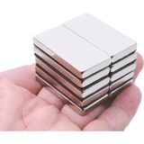 40×20×5 mm N35 Neodyum Mıknatıs – Nikel Kaplama, Köşeli (10’lu Paket) ( Lisinya )