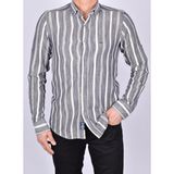 403-1 Slimfit Çizgili Gömlek/lacivert/s