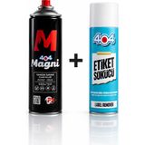 404 Magni Yangın Söndürücü Sprey + 404 Etiket Sökücü Set | Çok Amaçlı Temizlik ve Güvenlik Paketi