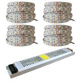 4040 Yeni Nesil Şerit LED 20 Metre + 12v 25 Amper 300 Watt LED Trafo (Amber)