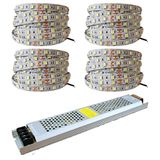 4040 Yeni Nesil Şerit LED 20 Metre + 12v 25 Amper 300 Watt LED Trafo (Beyaz)