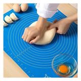40*50 cm Silikon Ölçekli Kullanımı Kolay Hamur Açma Matı Ekmek Mantı Makarna Hamuru Yoğurma - Renkli