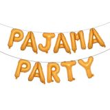 40,64 cm Pijama Parti Balonları Afiş Kız Yatıya Kalma Doğum Günü Partisi Dekorasyon Pijama Paritler Afiş Renkli Balonlar Fon (Pajama Parti Turuncu)