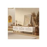4090 Napoli 180 Cm (Membran Mdf Kapaklı) Bohem Tv Ünitesi Sepet - Beyaz
