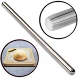 40CM Çelik Oklava 304 Kalite Paslanmaz Çelik Metal Hamur Börek Baklava Bazlama Şebit Açma Oklavası