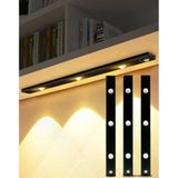 40Cm Harekete Duyarlı Led İnsan Vücudu Sensörlü Usb Sarj Taşınabilir Kablosuz Mutfak Elbise Dolabı Merdiven Led Cabinet Gece Lambası(3 Adet 4