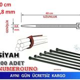 40cm x 4,8mm PLASTİK CIRT KELEPÇE ( Kablo Bağı ) SİYAH