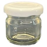 40ml şeffaf cam konserve kavanozu beyaz kapaklı, 12 adet, cam kavanoz, konserve kavanozu, reçel kavanozu, bal kavanozu, saklama kavanozu