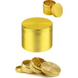 40MM Gold Mini Grinder 4 Katmanlı Çinko Alaşım Manuel Kahve Baharat Öğütücü Parçalayıcı