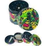 40MM Toxic Tasarım Grinder Premium 4 Katmanlı Geniş Hazne Manuel Kahve Baharat Öğütücü Parçalayıcı