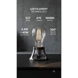 40W Eşdeğer 3.4 Watt Filament Rustik LED Ampul 360 Derece Sarı Işık E27 DUY