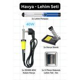 40W Kalem Havya - Lehim - Havya Standı - Lehim Pompası Seti